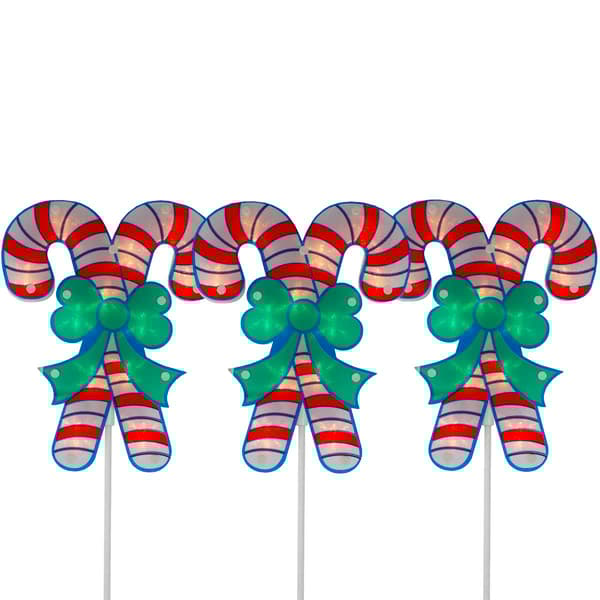 Northlight Seasonal Christmas Candy Pathway Markers - Set of 3