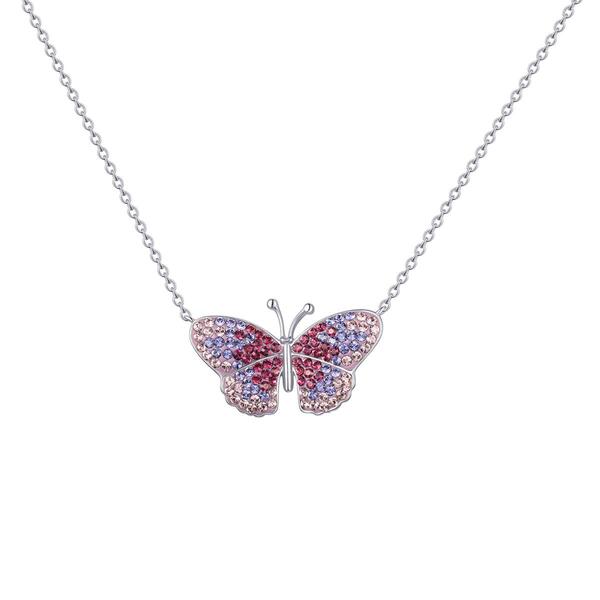 Crystal Critter Multi-Color Butterfly Pendant - image 