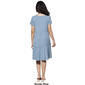 Petite Architect&#174; Short Sleeve Solid Tiered Fit & Flare Dress - image 2