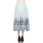 Womens White Mark Pleated Skirt with Border Prints - image 3