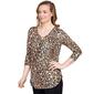 Petite Ruby Rd. Must Haves II Cheetah O-Ring Blouse - image 3