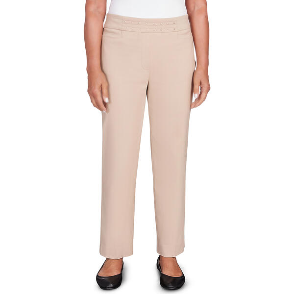 Womens Alfred Dunner Neutral Territory Pants w/Heat Set-Short - image 