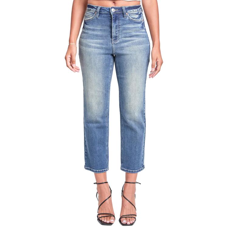 Juniors YMI(R) High Rise Cropped Ankle 27in. Straight Leg Jeans