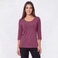 Womens Preswick & Moore(R) 3/4 Sleeve Scoop Neck Solid Tee - image 1