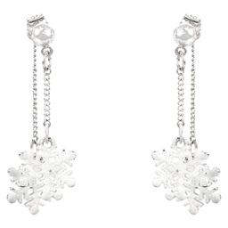 Snowflake Front & Back Drop Earrings