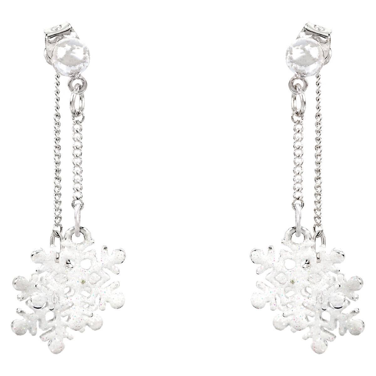 Snowflake Front & Back Drop Earrings