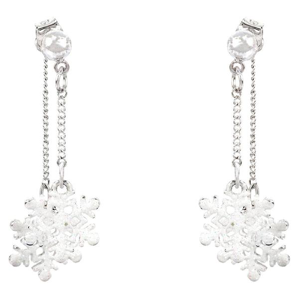 Snowflake Front & Back Drop Earrings