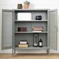 South Shore Crea Sage Green Metal Mesh 2-Door Accent Cabinet - image 12