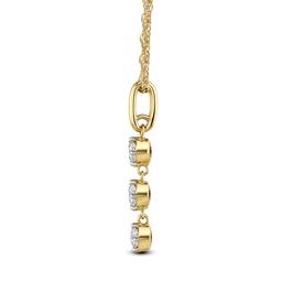 Nova Star® Yellow Gold 1/4ctw. Lab Grown Diamond Line Pendant