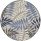 Nourison Aloha Leaf Print Round Rug - image 1