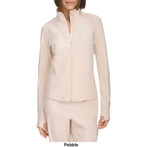 Womens Tommy Hilfiger Sport Peached Interlock Collar Jacket