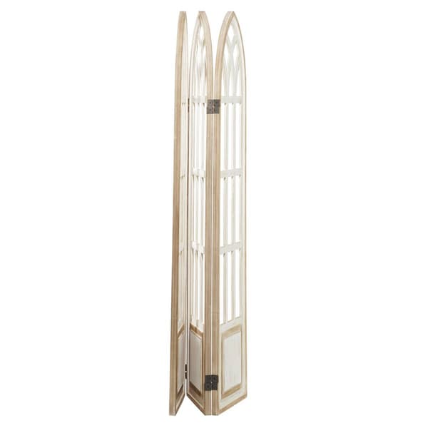 9th & Pike&#174; Farmhouse White Wood Room Divider Screen