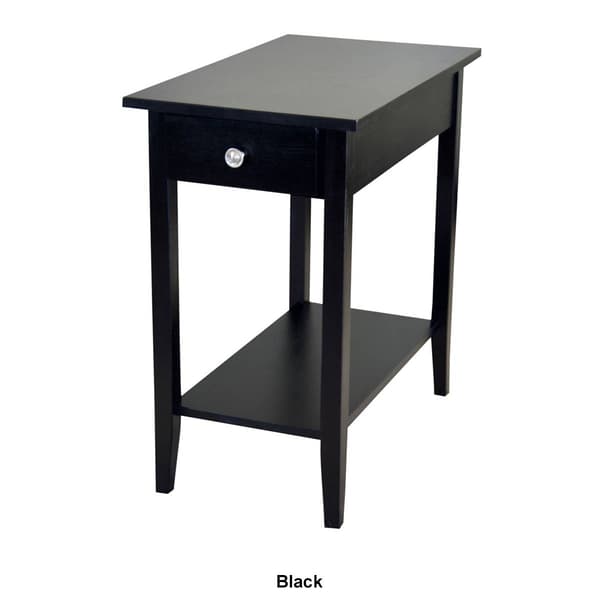 Casual Contemporary Living 2-Tier Acacia End Table with Drawer
