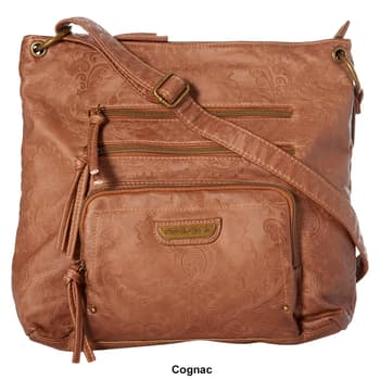 Stone Mountain Embossed Smoky Mountain Super Crossbody-Cognac