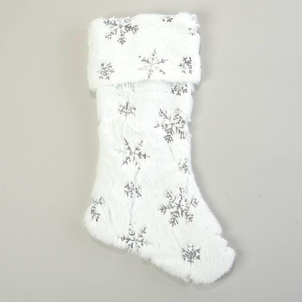 20in. Sequin Snowflakes Stocking - image 