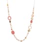 Ashley Cooper(tm) Gold-Tone Hammered Metal Peach Resin Long Necklace - image 1