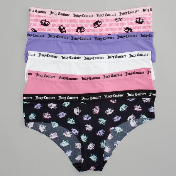 Juniors Juicy Couture 5pk. Micro Hipster Panties JC7242-5PKCM - image 