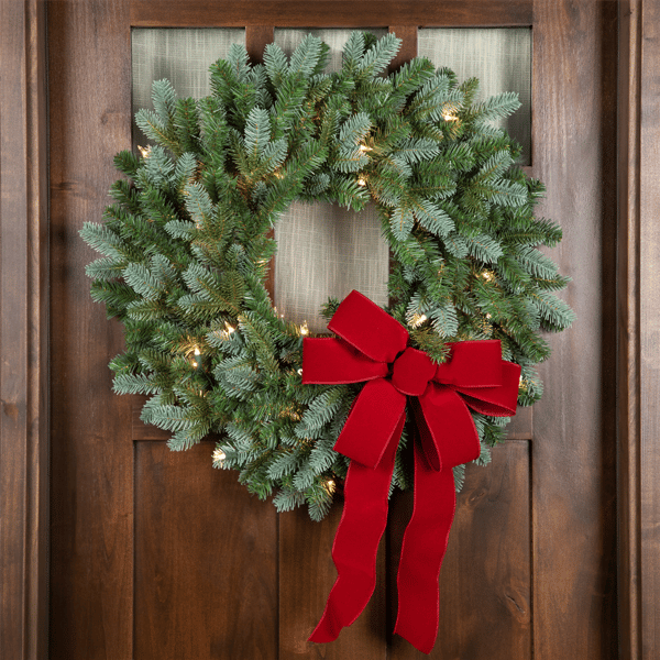 Northlight Pre-Lit Blue Spruce Artificial Christmas Wreath