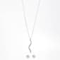 Rosa Rhinestones Right Curve Pendant and Earring Set - image 1