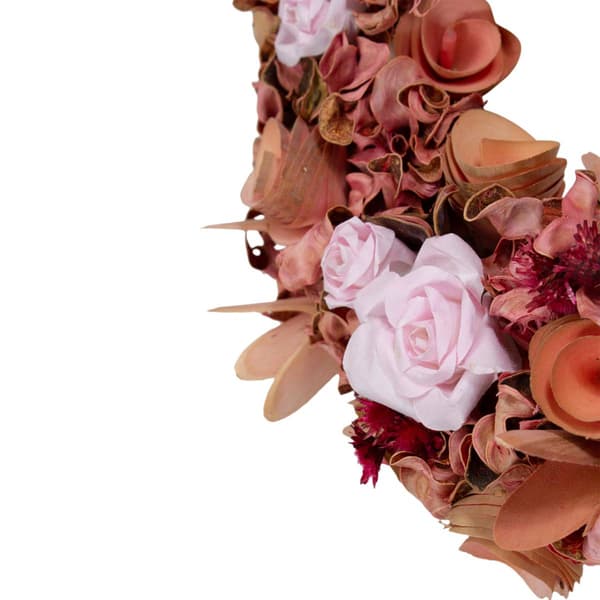 Northlight Seasonal Artificial Roses & Wooden Floral Wreath