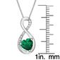 Gemminded Sterling Silver 6mm Emerald Infinity Pendant - image 4