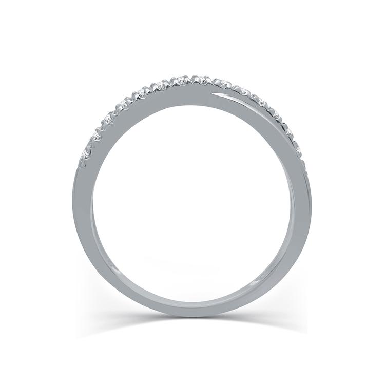 Endless Affection™ 1/10ctw. Diamond Sterling Silver Overlap Band