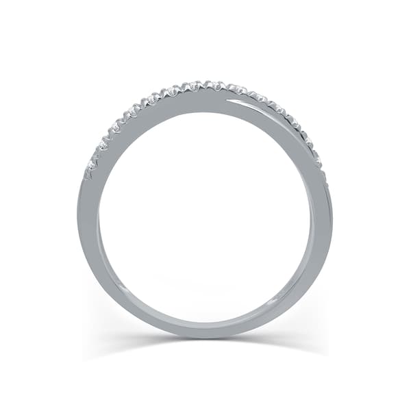 Endless Affection&#8482; 1/10ctw. Diamond Sterling Silver Overlap Band