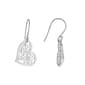 Athra Sterling Silver Laser Cut Scroll Heart Shaped Drop Earrings - image 1
