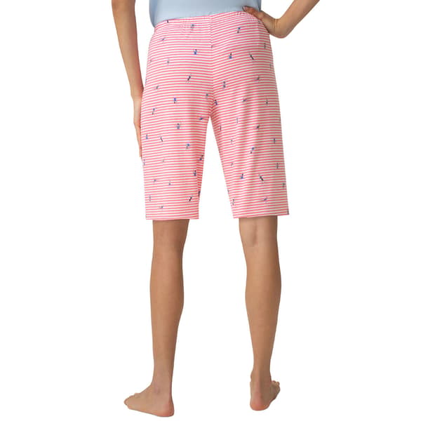 Womens HUE® Swimming In Stripes Pajama Bermuda Shorts