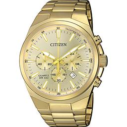 Mens Citizen(R) Quartz Chronograph Gold Watch - AN8172-53P