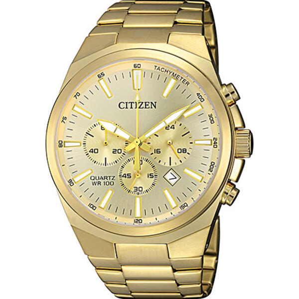 Mens Citizen&#40;R&#41; Quartz Chronograph Gold Watch - AN8172-53P - image 