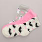 Girls 3pk. Fuzzy Halloween Ghost & Bats Mid Crew Socks - image 1