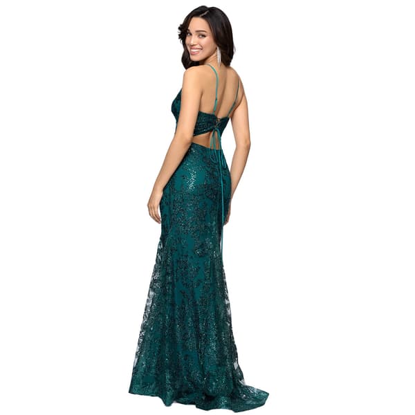 Juniors Blondie Nites Sequin V-Neck Godet Mermaid Dress