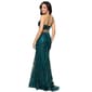 Juniors Blondie Nites Sequin V-Neck Godet Mermaid Dress - image 2