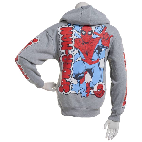 Juniors Marvel Spider-Man Front Back Lined Girlfriend Hoodie