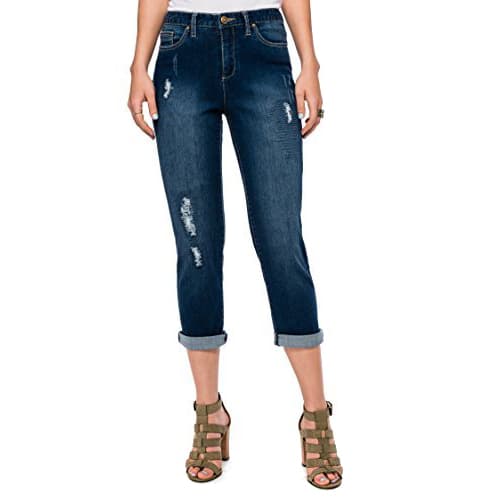 Plus Size Skye's The Limit Essentials Distressed Boyfriend Jeans - image 