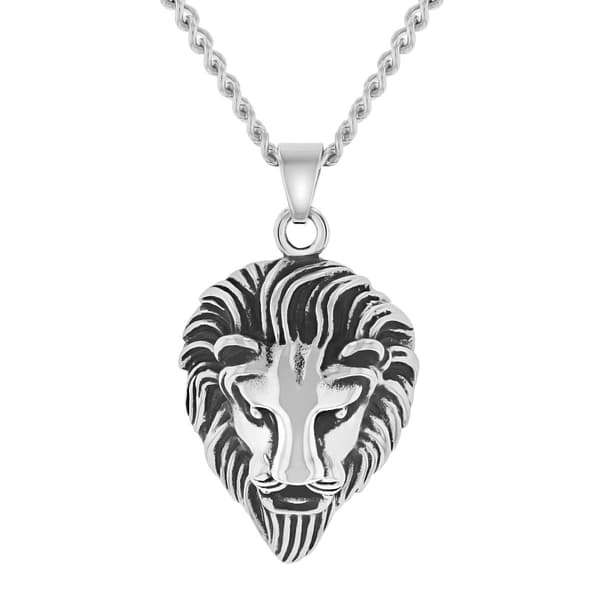 Mens Gentlemen's Classics&#40;tm&#41; Stainless Steel Lion Head Pendant - image 