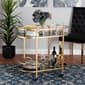 Baxton Studio Leighton Glam & Luxe Gold Metal 2-Tier Wine Cart - image 2