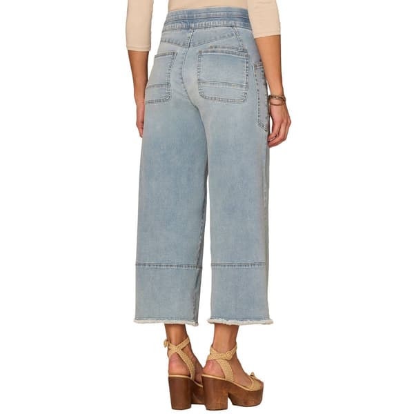 Womens Democracy "Ab" Solution Hi Rise Glider Crop Wide Leg