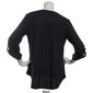 Womens Notations 3/4 Sleeve Solid Hacci Pintuck Blouse - image 2