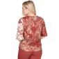 Womens Alfred Dunner Spice Market Floral Color Block Blouse - image 2
