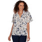 Womens Emaline Summer In The City Tie Neck Floral Blouse - image 1