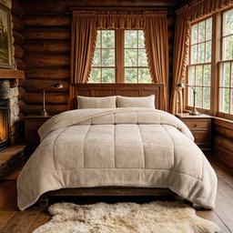 Mountain Ridge 3pc Brown Sherpa Comforter