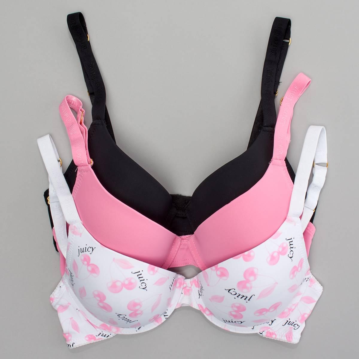 Open Video Modal for Juniors Juicy Couture 3pk. Push Up Micro Bra - JC4603-3PKCN