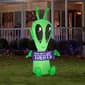 National Tree 84in. Inflatable Halloween Alien with Sign - image 2