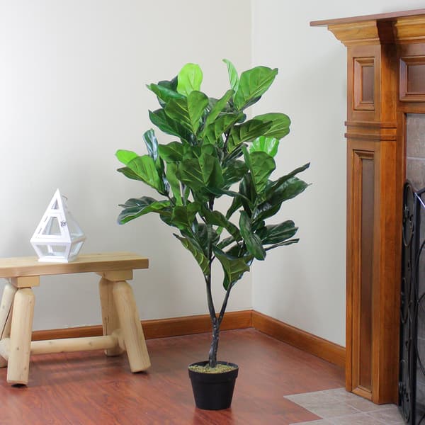 Northlight Seasonal 4ft. Unlit Artificial Fiddle Leaf Fig Tree - image 