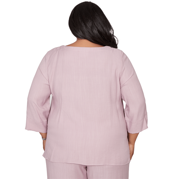 Plus Size Alfred Dunner Vintage Charm 3/4 Sleeve Blouse