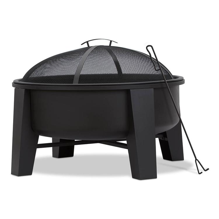 Real Flame Forsyth 35in. Round Steel Wood Burning Fire Pit