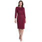 Womens Calvin Klein Long Sleeve Pleated Top Crepe Midi Dress - image 1