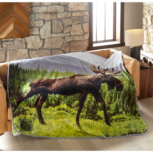 Shavel Home Products High Pile Moose Oversized Luxury Throw